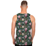Vintage Tropical Exotic Hawaiian Print Men's Tank Top