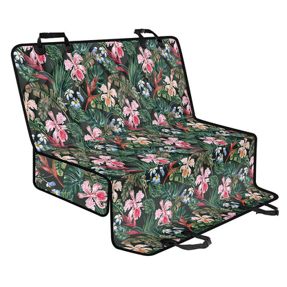 Vintage Tropical Exotic Hawaiian Print Pet Car Back Seat Cover