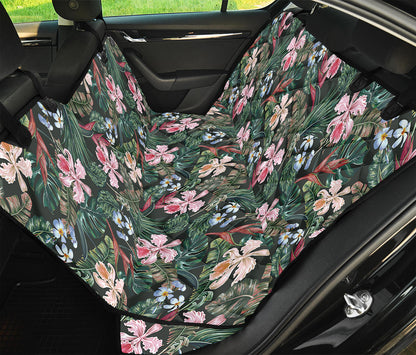 Vintage Tropical Exotic Hawaiian Print Pet Car Back Seat Cover