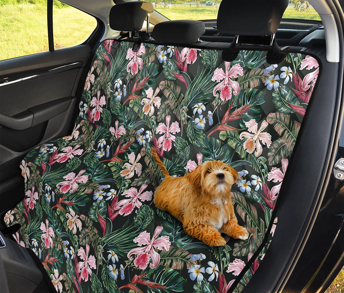 Vintage Tropical Exotic Hawaiian Print Pet Car Back Seat Cover