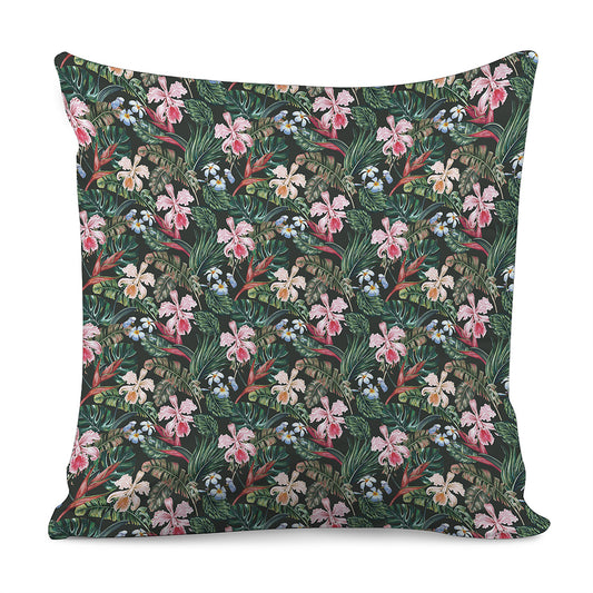 Vintage Tropical Exotic Hawaiian Print Pillow Cover