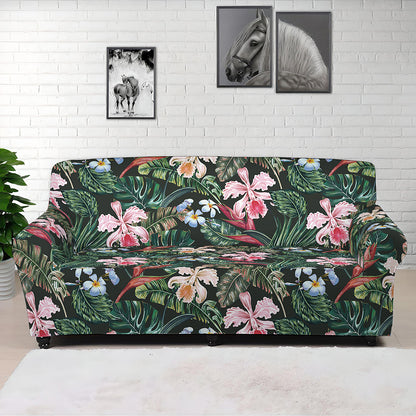 Vintage Tropical Exotic Hawaiian Print Sofa Cover