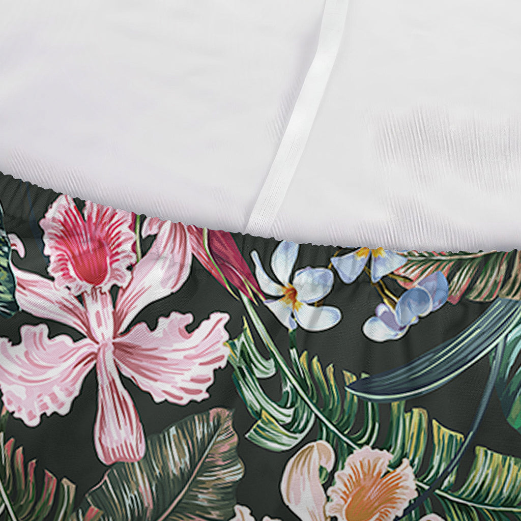 Vintage Tropical Exotic Hawaiian Print Sofa Cover