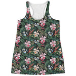 Vintage Tropical Exotic Hawaiian Print Women's Racerback Tank Top