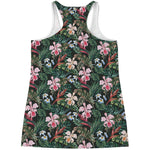 Vintage Tropical Exotic Hawaiian Print Women's Racerback Tank Top