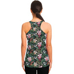 Vintage Tropical Exotic Hawaiian Print Women's Racerback Tank Top