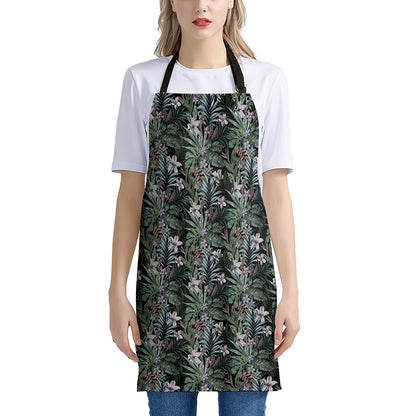 Vintage Tropical Floral Print Apron