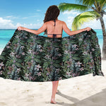 Vintage Tropical Floral Print Beach Sarong Wrap