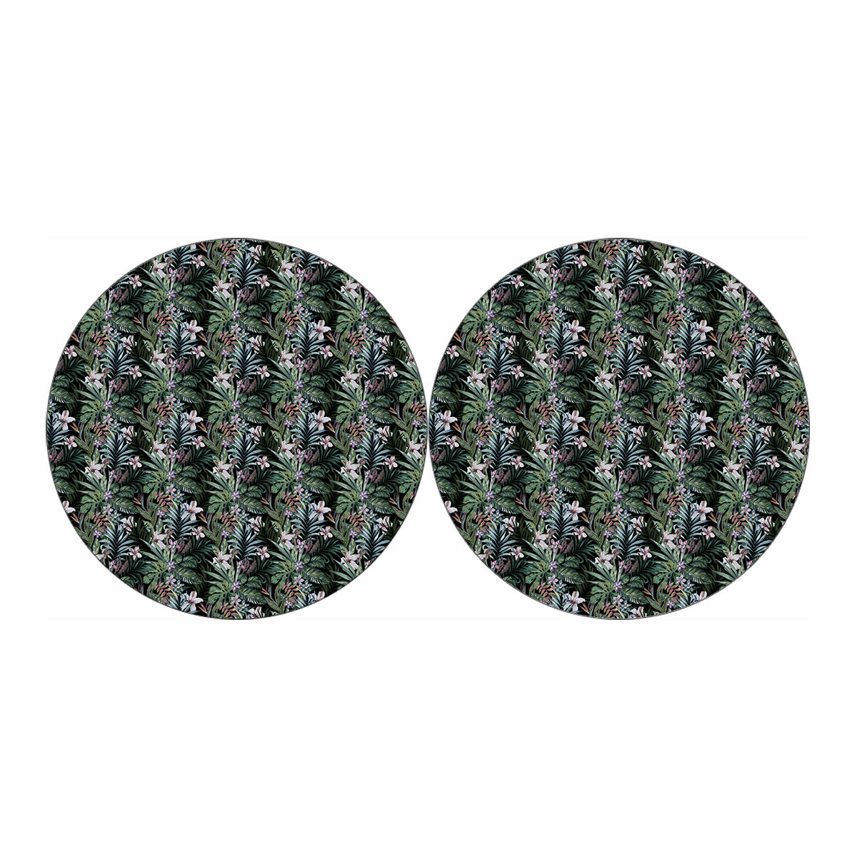 Vintage Tropical Floral Print Car Coasters