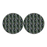 Vintage Tropical Floral Print Car Coasters