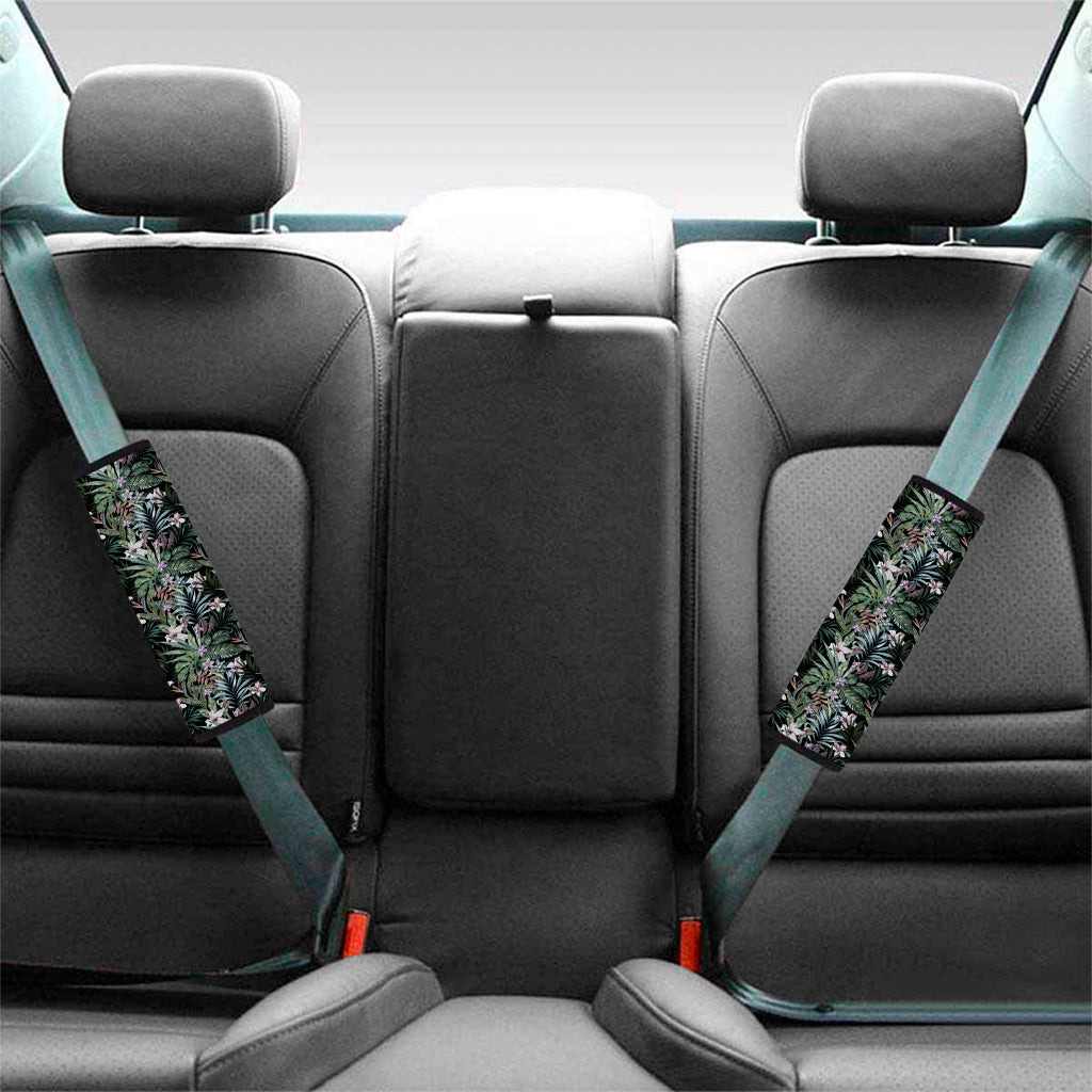 Vintage Tropical Floral Print Car Seat Belt Covers
