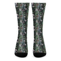 Vintage Tropical Floral Print Crew Socks