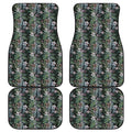 Vintage Tropical Floral Print Front and Back Car Floor Mats