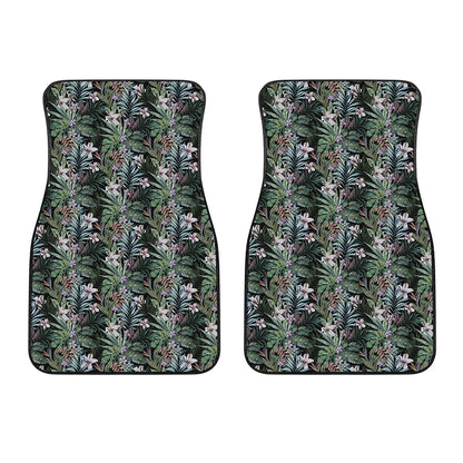 Vintage Tropical Floral Print Front Car Floor Mats