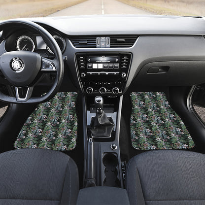 Vintage Tropical Floral Print Front Car Floor Mats