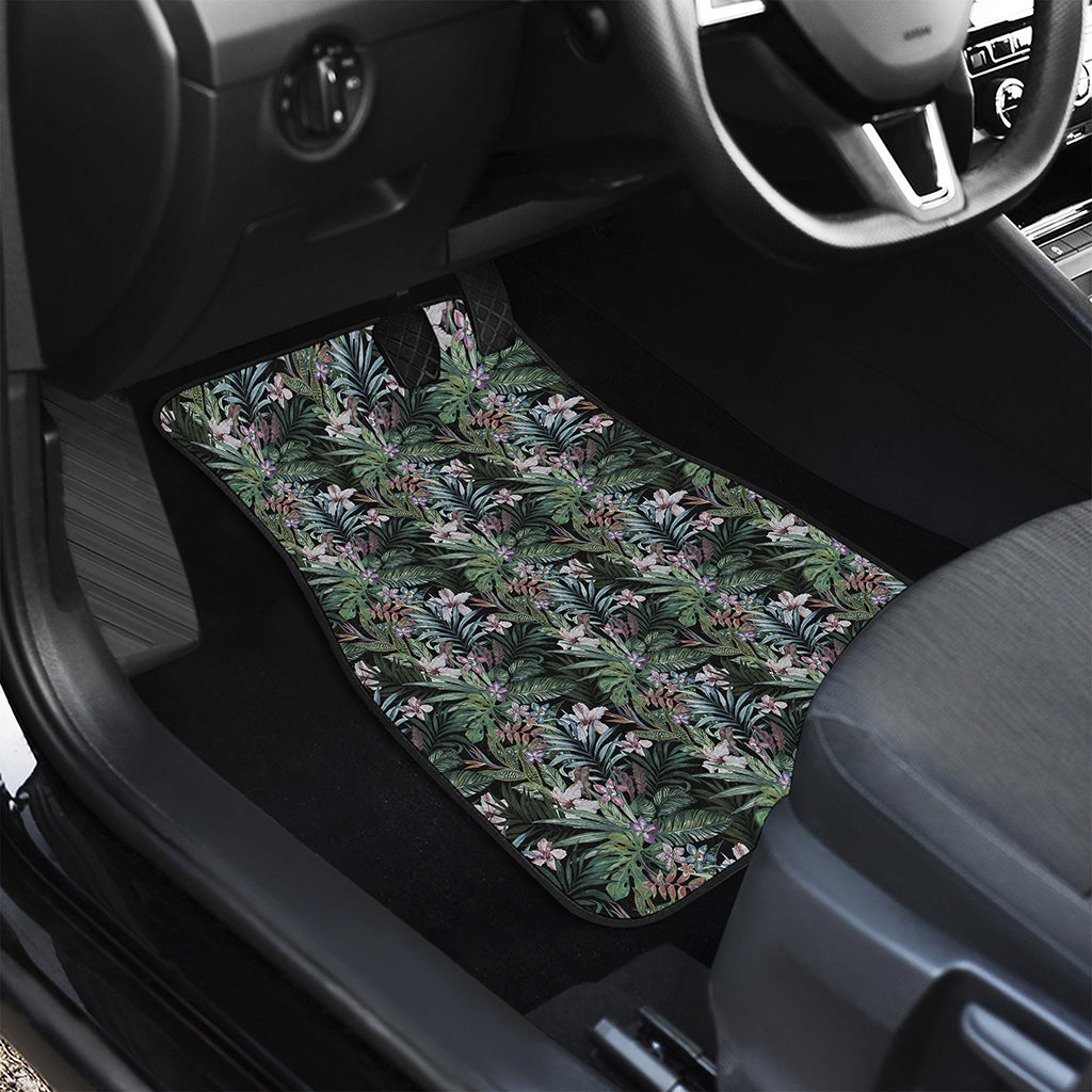 Vintage Tropical Floral Print Front Car Floor Mats