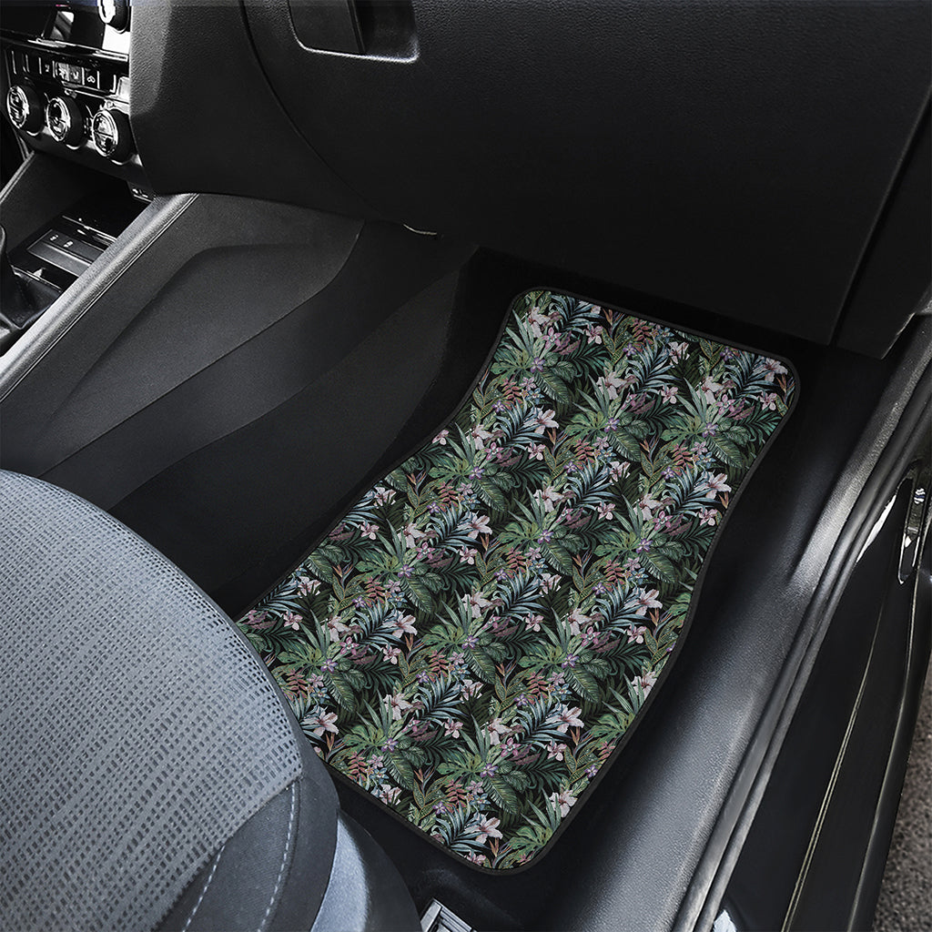 Vintage Tropical Floral Print Front Car Floor Mats