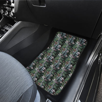 Vintage Tropical Floral Print Front Car Floor Mats