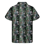 Vintage Tropical Floral Print Men's Short Sleeve Shirt