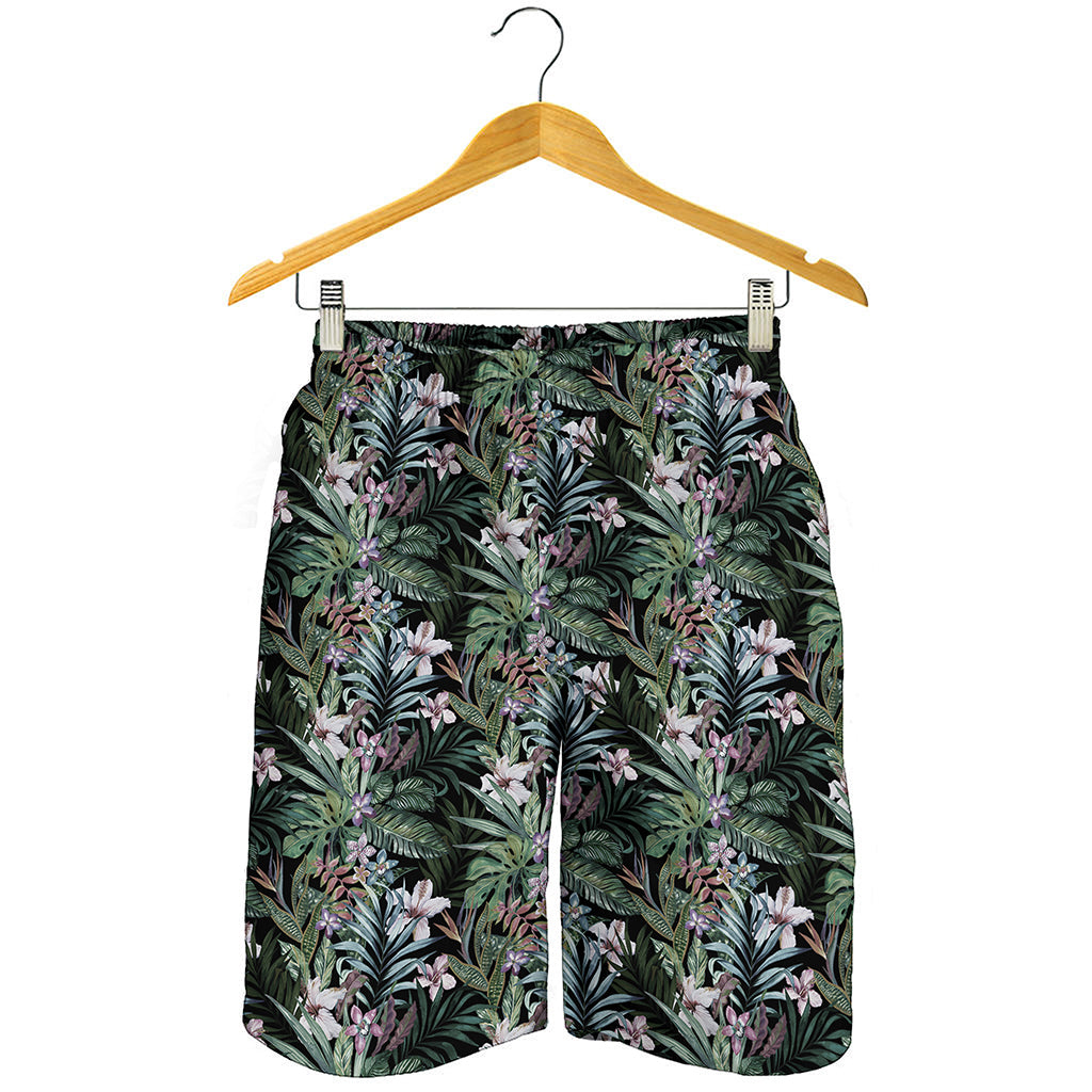 Vintage Tropical Floral Print Men's Shorts