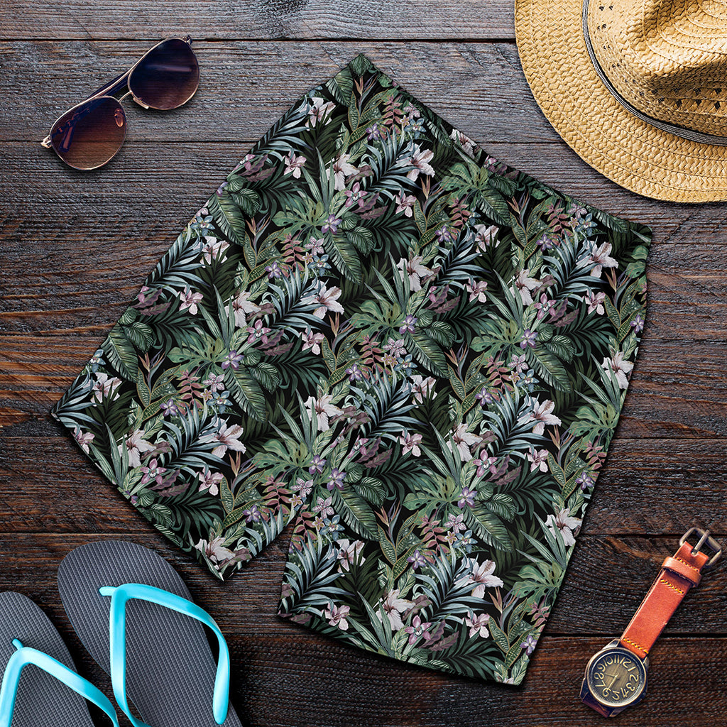 Vintage Tropical Floral Print Men's Shorts