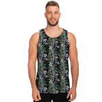 Vintage Tropical Floral Print Men's Tank Top
