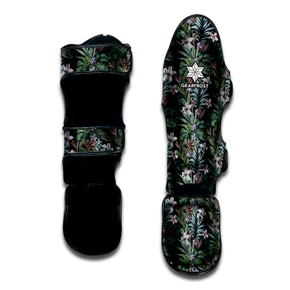 Vintage Tropical Floral Print Muay Thai Shin Guard