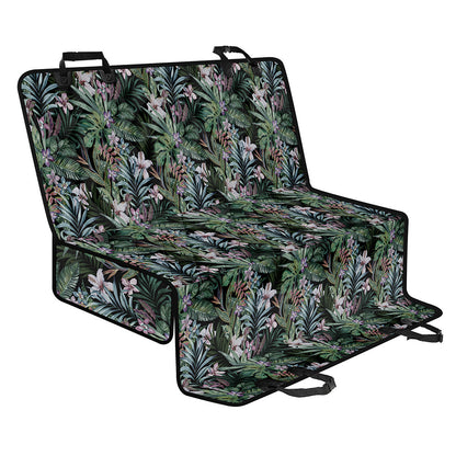 Vintage Tropical Floral Print Pet Car Back Seat Cover