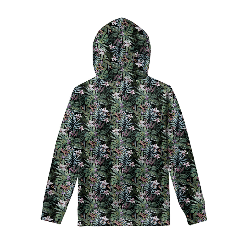 Vintage Tropical Floral Print Pullover Hoodie
