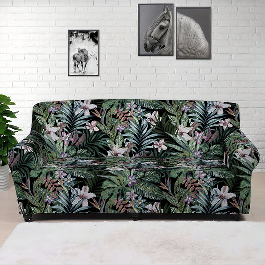 Vintage Tropical Floral Print Sofa Cover