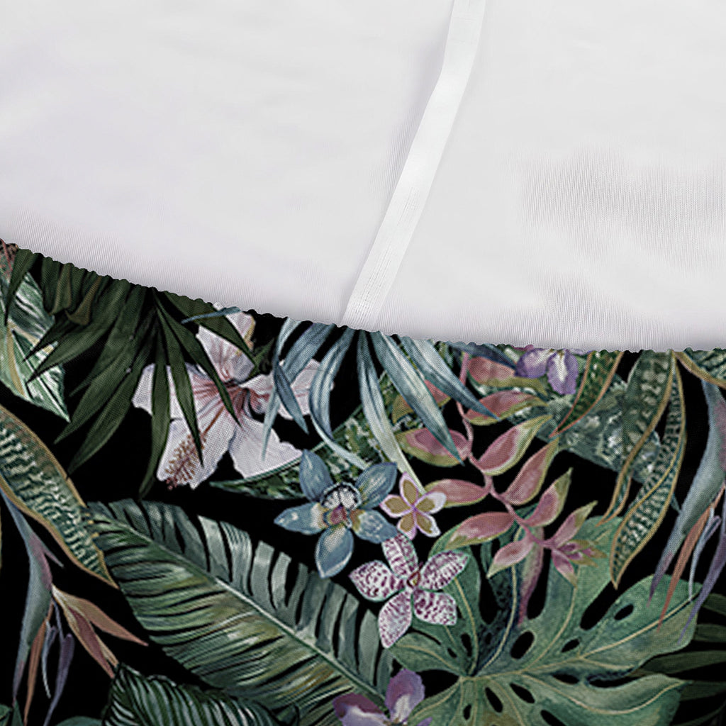 Vintage Tropical Floral Print Sofa Cover