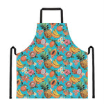 Vintage Tropical Fruits Pattern Print Apron