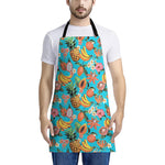 Vintage Tropical Fruits Pattern Print Apron