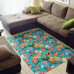 Vintage Tropical Fruits Pattern Print Area Rug GearFrost