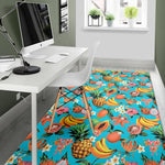 Vintage Tropical Fruits Pattern Print Area Rug GearFrost