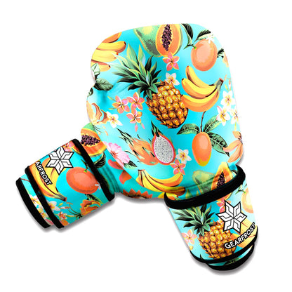 Vintage Tropical Fruits Pattern Print Boxing Gloves