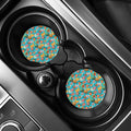 Vintage Tropical Fruits Pattern Print Car Coasters