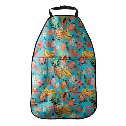 Vintage Tropical Fruits Pattern Print Car Seat Organizers