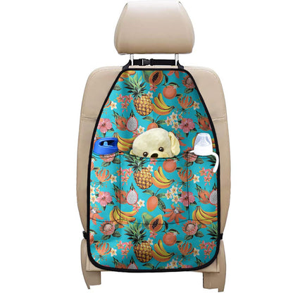 Vintage Tropical Fruits Pattern Print Car Seat Organizers