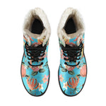 Vintage Tropical Fruits Pattern Print Comfy Boots GearFrost