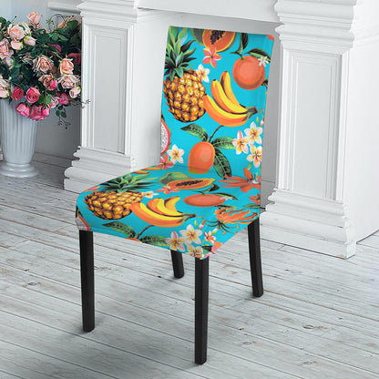 Vintage Tropical Fruits Pattern Print Dining Chair Slipcover