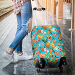 Vintage Tropical Fruits Pattern Print Luggage Cover GearFrost