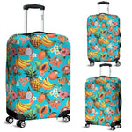 Vintage Tropical Fruits Pattern Print Luggage Cover GearFrost