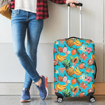 Vintage Tropical Fruits Pattern Print Luggage Cover GearFrost