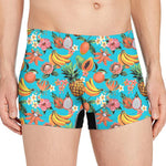 Vintage Tropical Fruits Pattern Print Men's Boxer Briefs