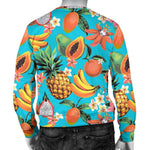Vintage Tropical Fruits Pattern Print Men's Crewneck Sweatshirt GearFrost