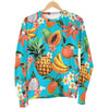 Vintage Tropical Fruits Pattern Print Men's Crewneck Sweatshirt GearFrost