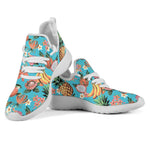 Vintage Tropical Fruits Pattern Print Mesh Knit Shoes GearFrost