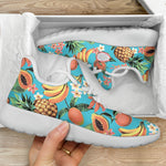 Vintage Tropical Fruits Pattern Print Mesh Knit Shoes GearFrost