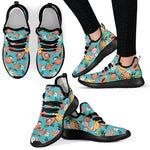 Vintage Tropical Fruits Pattern Print Mesh Knit Shoes GearFrost